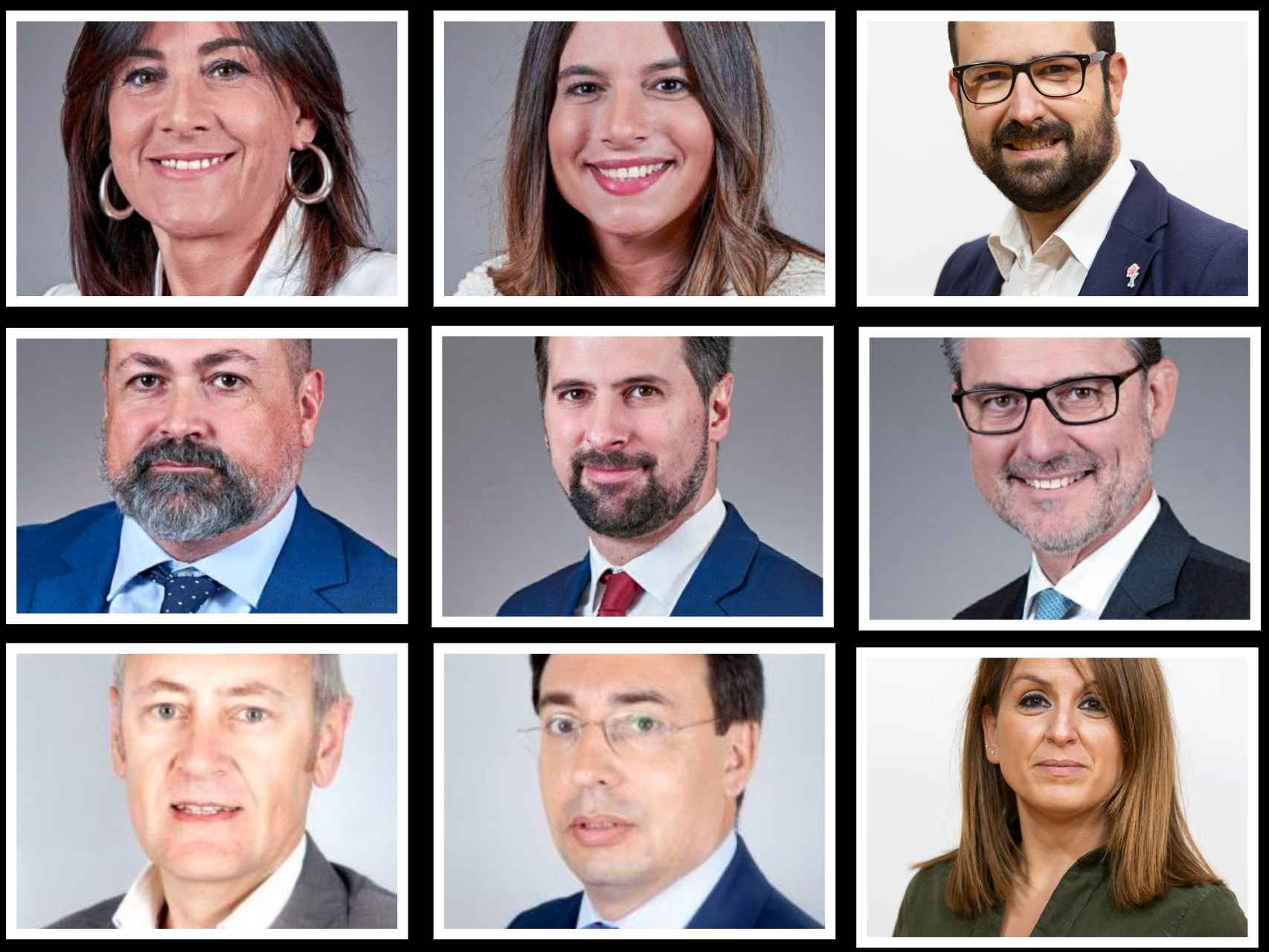 Los cabeza de lista en las nueve provincias del PSOECyL