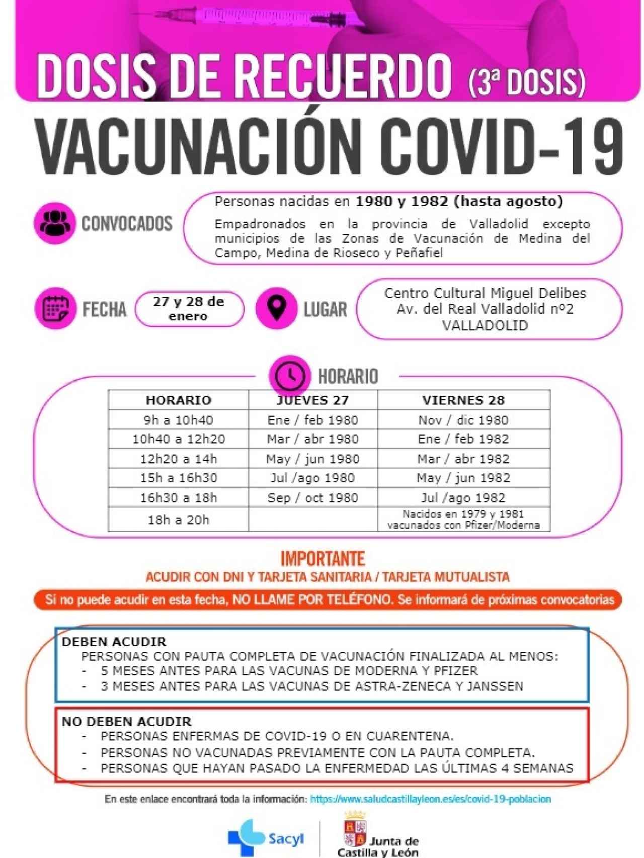 Valladolid Vacunacion 1980 , 1982