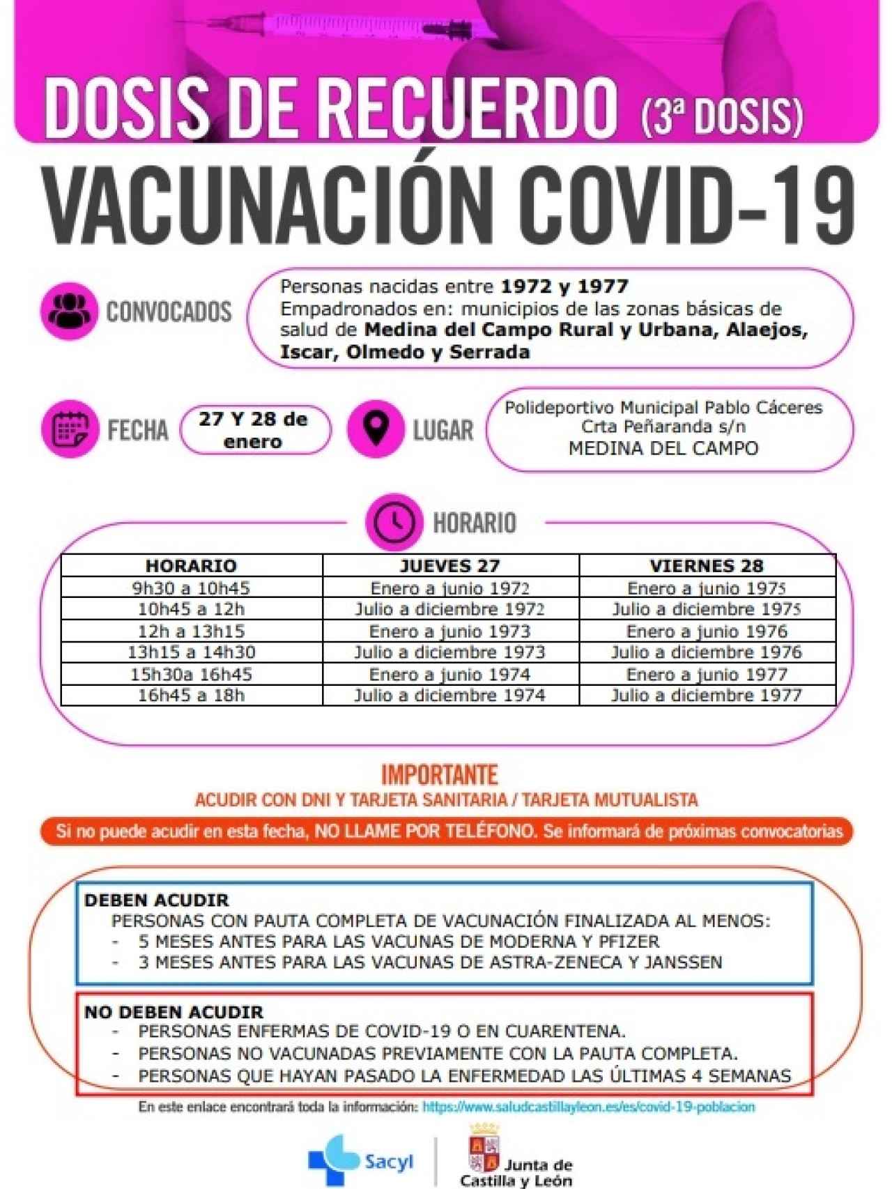 Valladolid vacunacion provincia