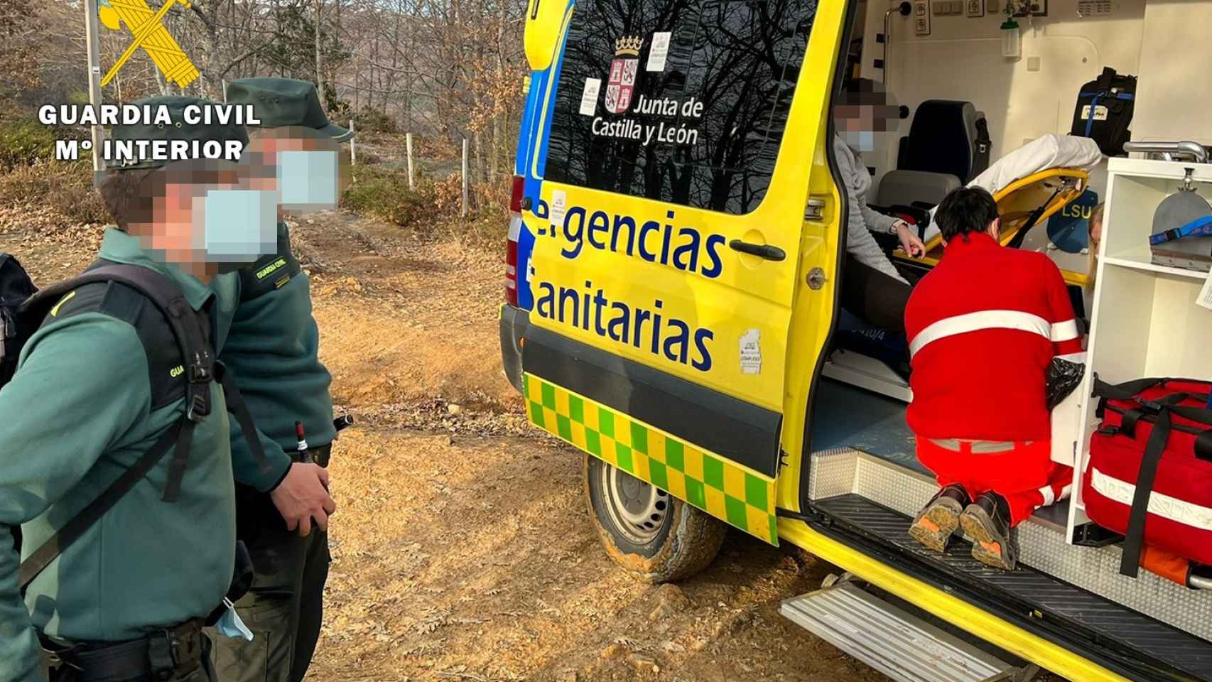 Imagen del rescate facilitada por la Guardia Civil de Burgos