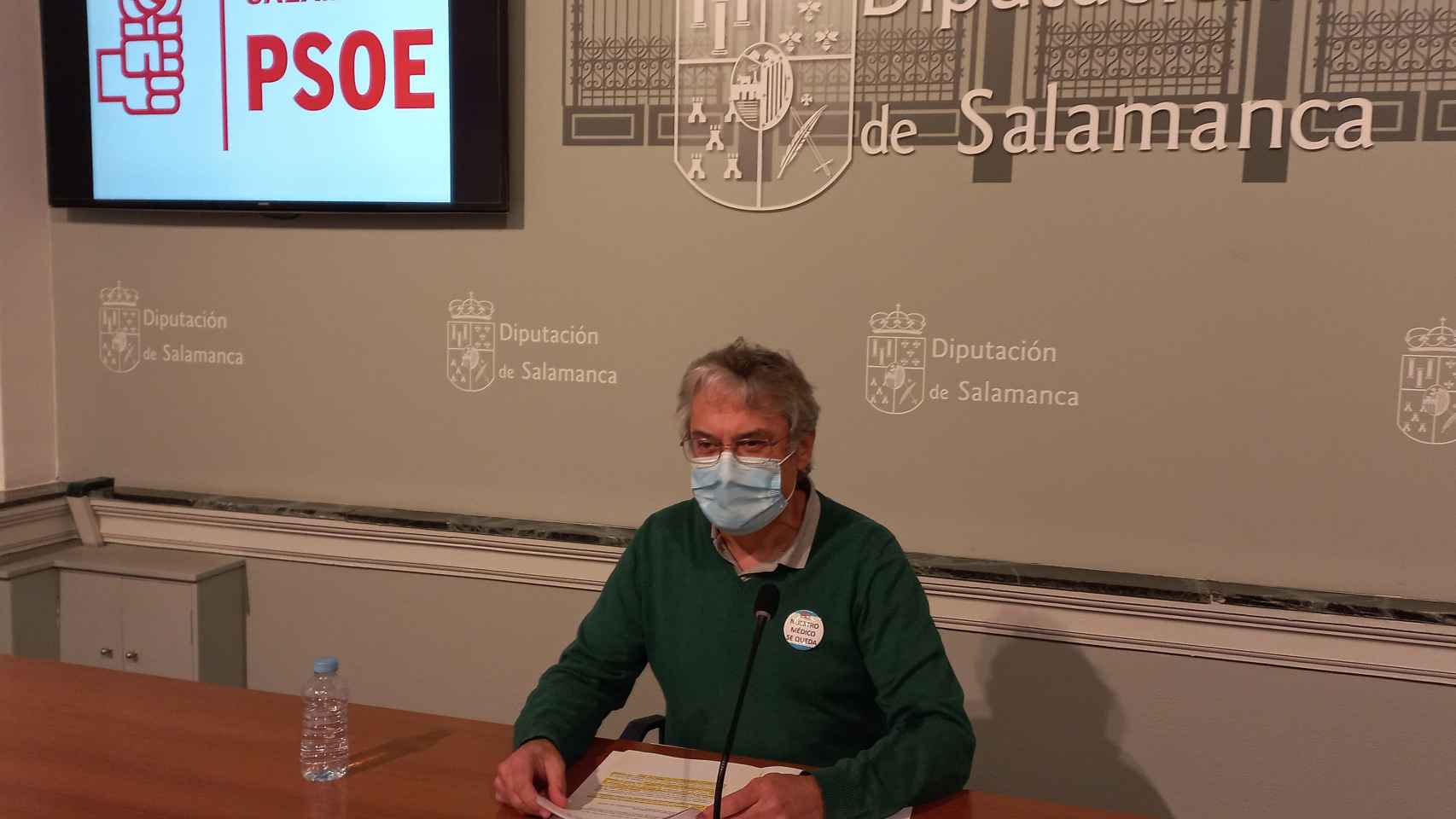 El portavoz del Grupo Socialista en la Diputación de Salamanca, Fernando Rubio, esta mañana