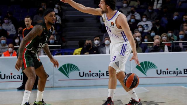 Sergio Llull durante el Real Madrid - Unics Kazan de Euroliga
