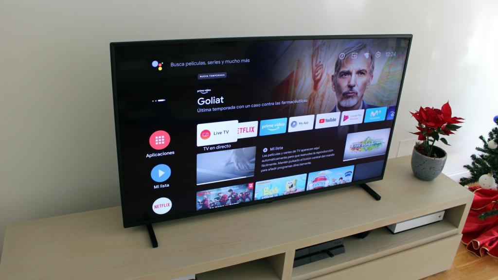 Android TV en el televisor de Panasonic.