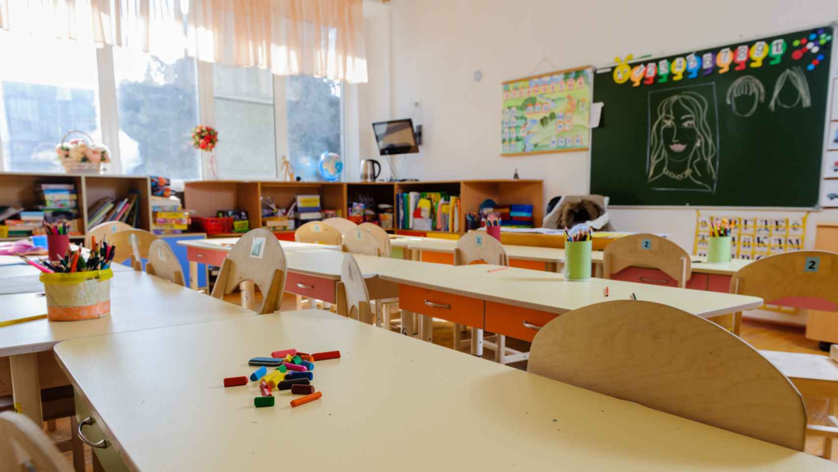 Aula de infantil en un centro educativo.