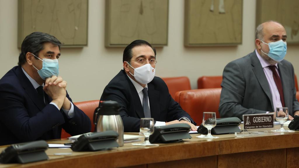 Albares durante su comparecencia en el Congreso.