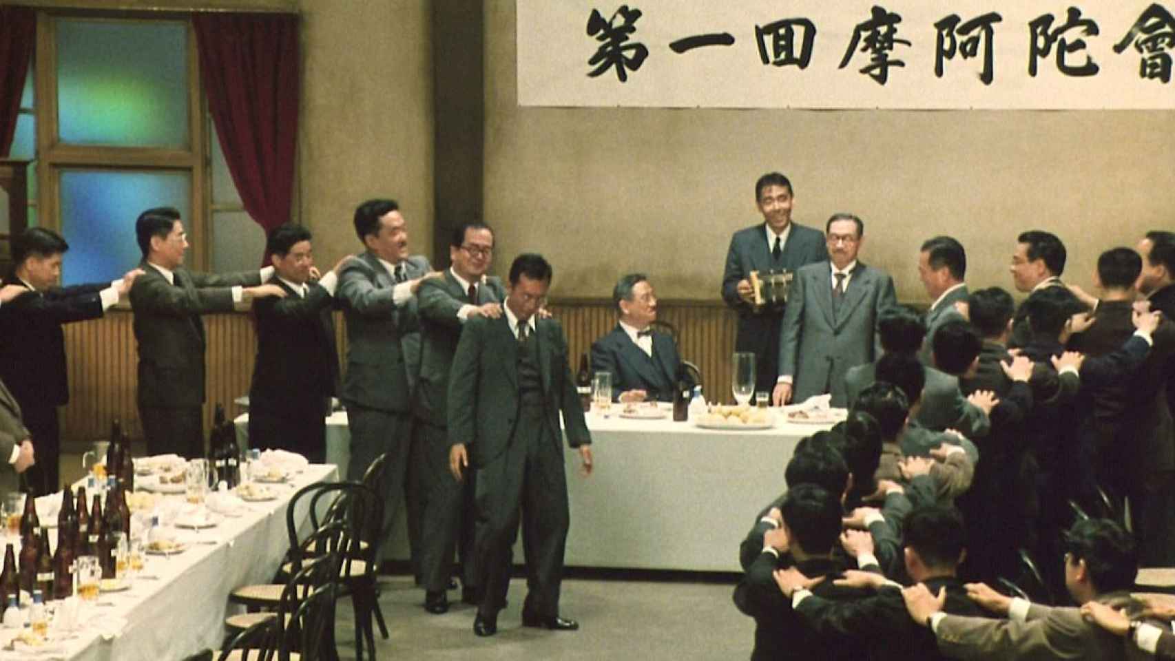 Escena de 'Madadayo', de Akira Kurosawa, con varios de sus personajes protagonistas