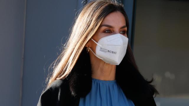 La reina Letizia en su último acto institucional este miércoles por la mañana.