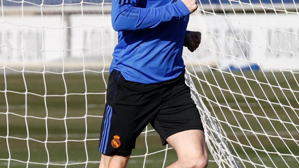 Gareth Bale, en un entrenamiento del Real Madrid