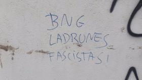 Pintadas contra el BNG en Lugo.