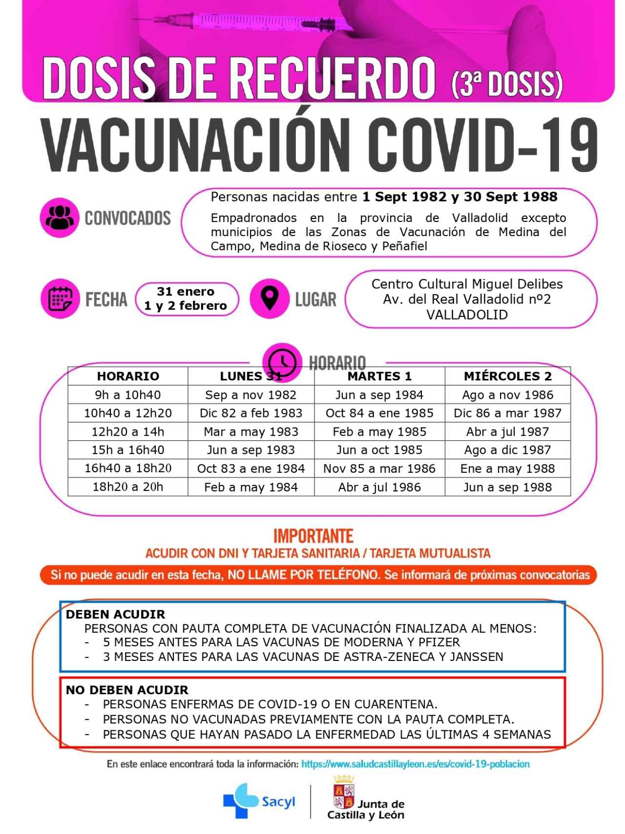 Valladolid vacunacion 82-88 junta
