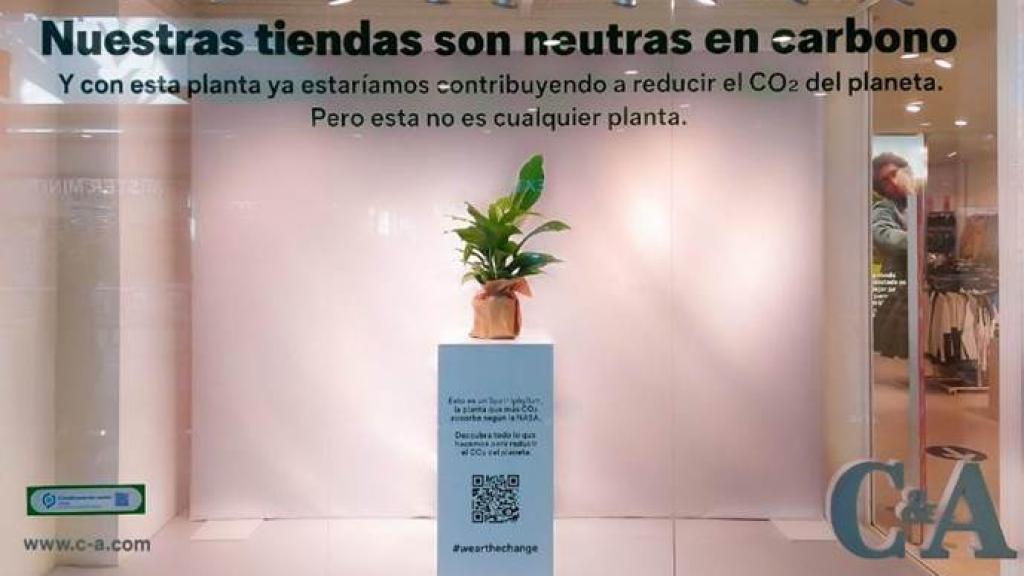 Un escaparate de C&A por el Día Mundial por la Reducción de las Emisiones de CO2.