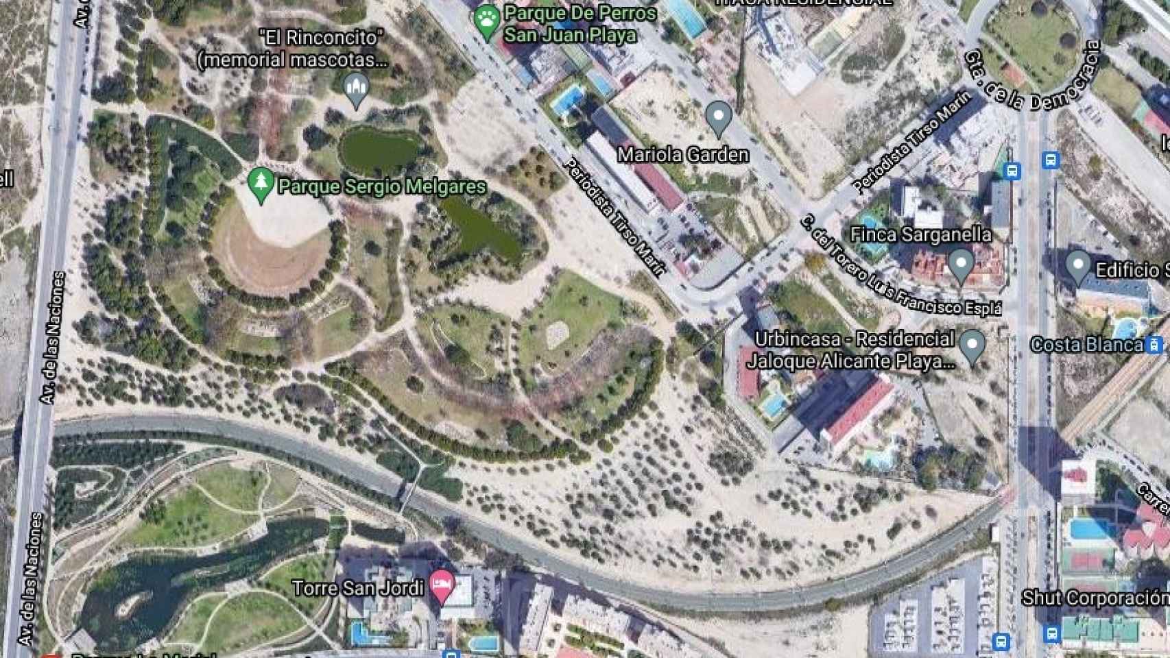 Zona en la que se desarrollará el nuevo parque.