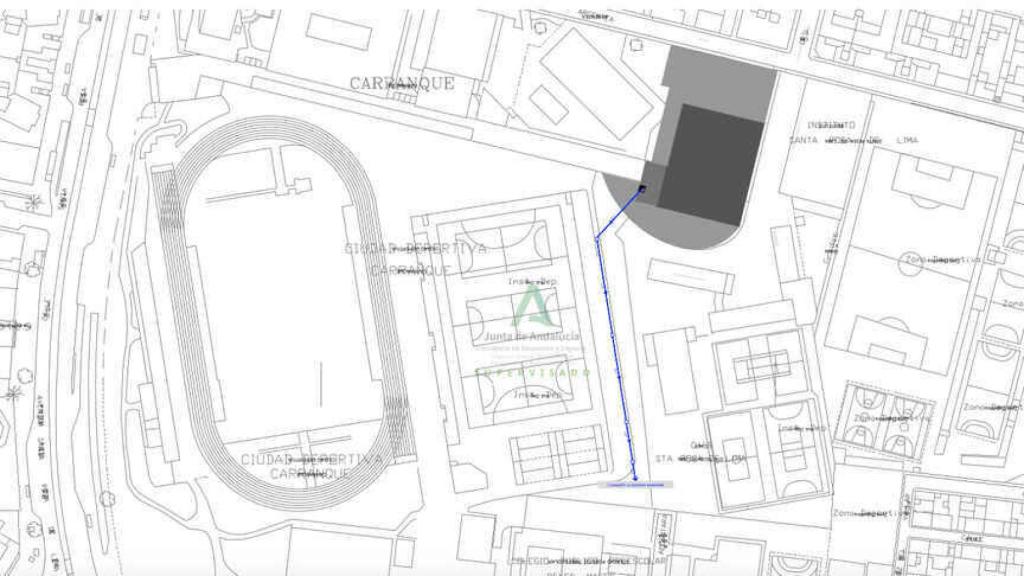 Ubicación dentro de la ciudad deportiva de Carranque del nuevo equipamiento.