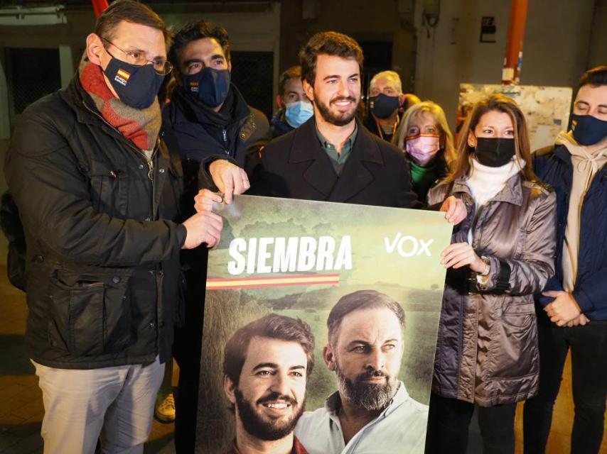 García-Gallardo en un acto con simpatizantes de Vox.