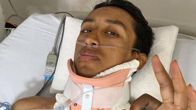 Egan Bernal en la UCI tras su accidente