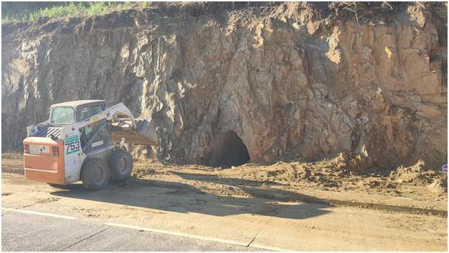 La galería revelada por las obras en la Rúa do Pombal.