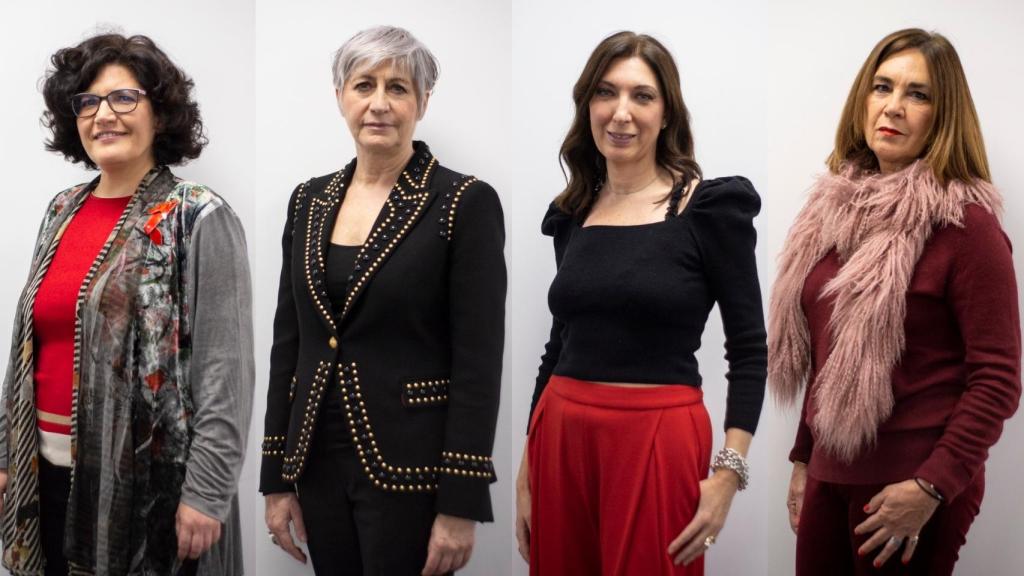 Por orden: Isabel Fuentes, Pepa Bueno, Merche Zubiaga y Charo Izquierdo.