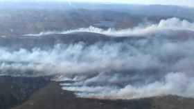Incendio que afecta a más de 1.800 hectáreas de Zamora y Portugal