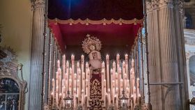 La Virgen de Mediadora, durante la procesión del Miércoles Santo.