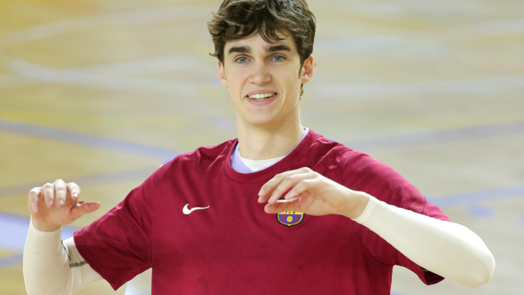 Pablo Urdangarin, este sábado 29 de enero en el partido de balonmano del Barça.