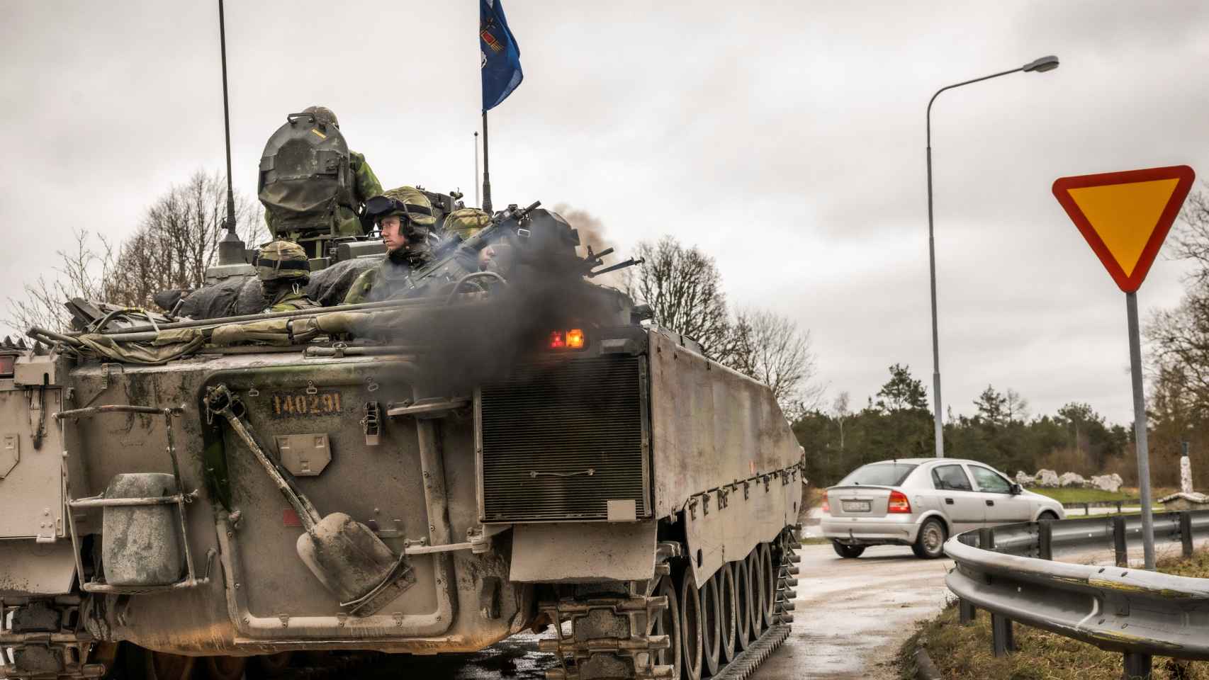 Un tanque sueco en Gotland.