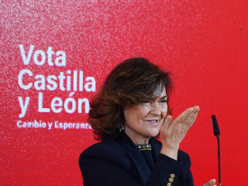 La exministra Carmen Calvo en Medina del Campo