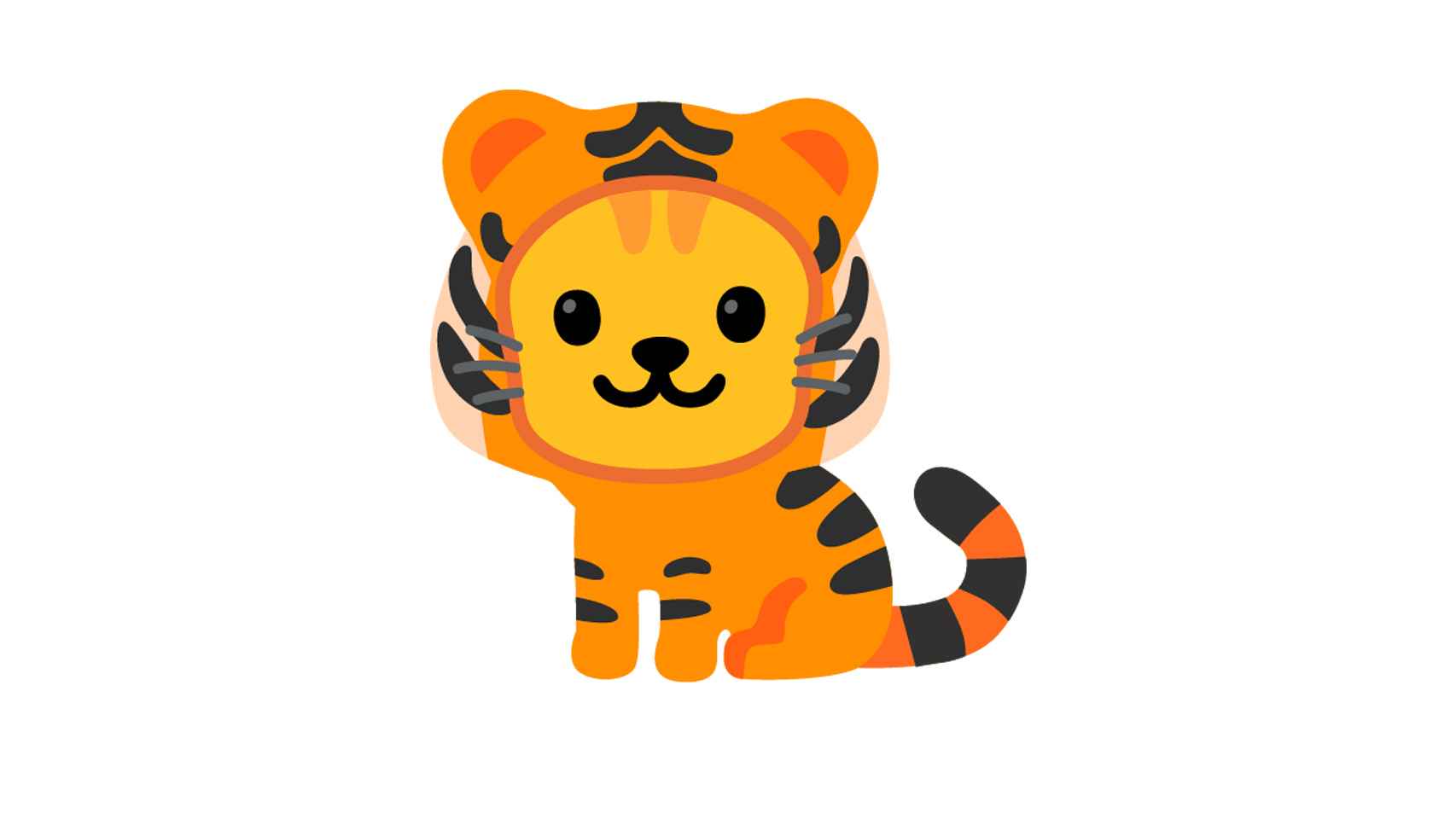Emoji gato mezclado con tigre