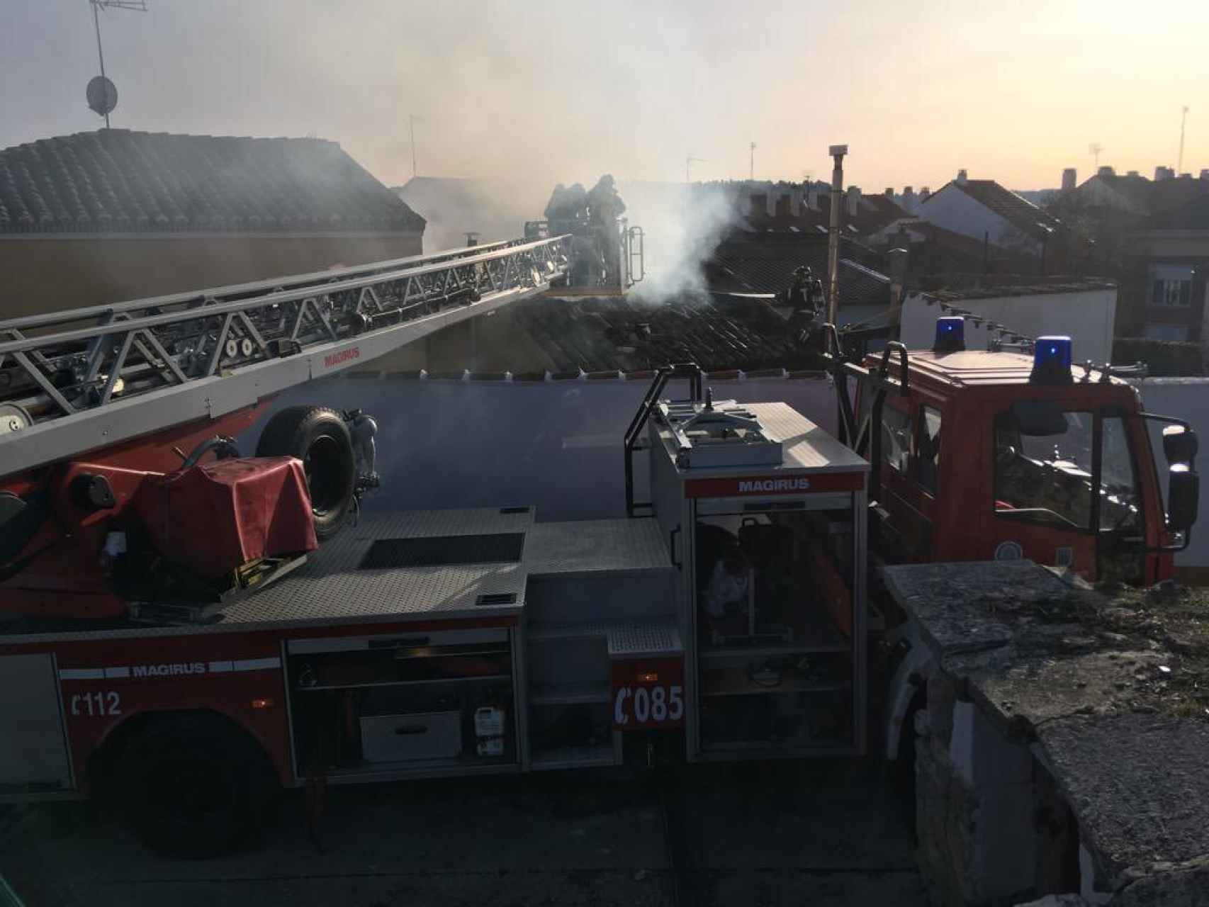 Incendio en Renedo. Fotografía Bomberos de Diputación de Valladolid