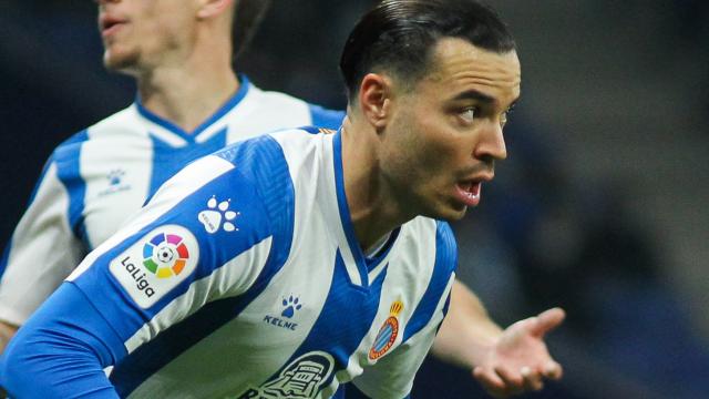 Raúl de Tomás, en un partido del RCD Espanyol de la temporada 2021/2022