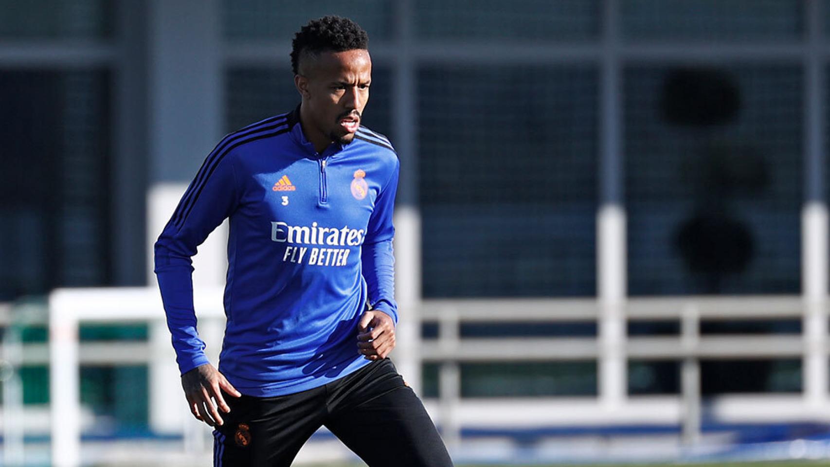 Eder Militao, en un entrenamiento del Real Madrid