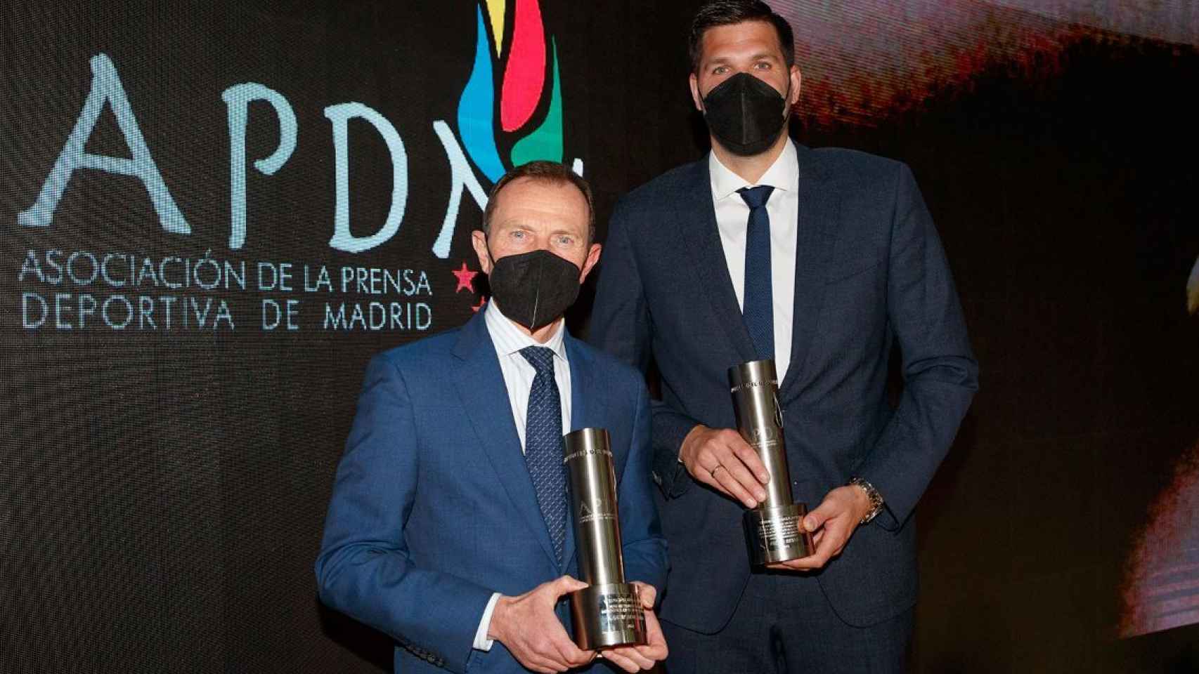 Butragueño y Felipe Reyes, en la Gala de la Prensa Deportiva de Madrid