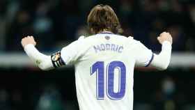 Luka Modric en un partido del Real Madrid