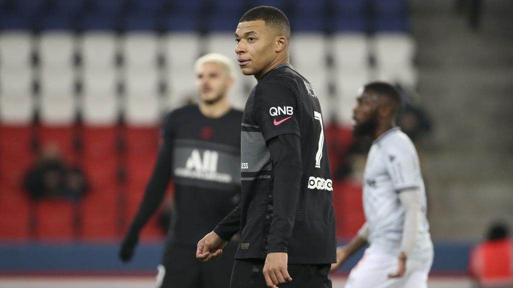 Kylian Mbappé, durante un partido con el PSG.