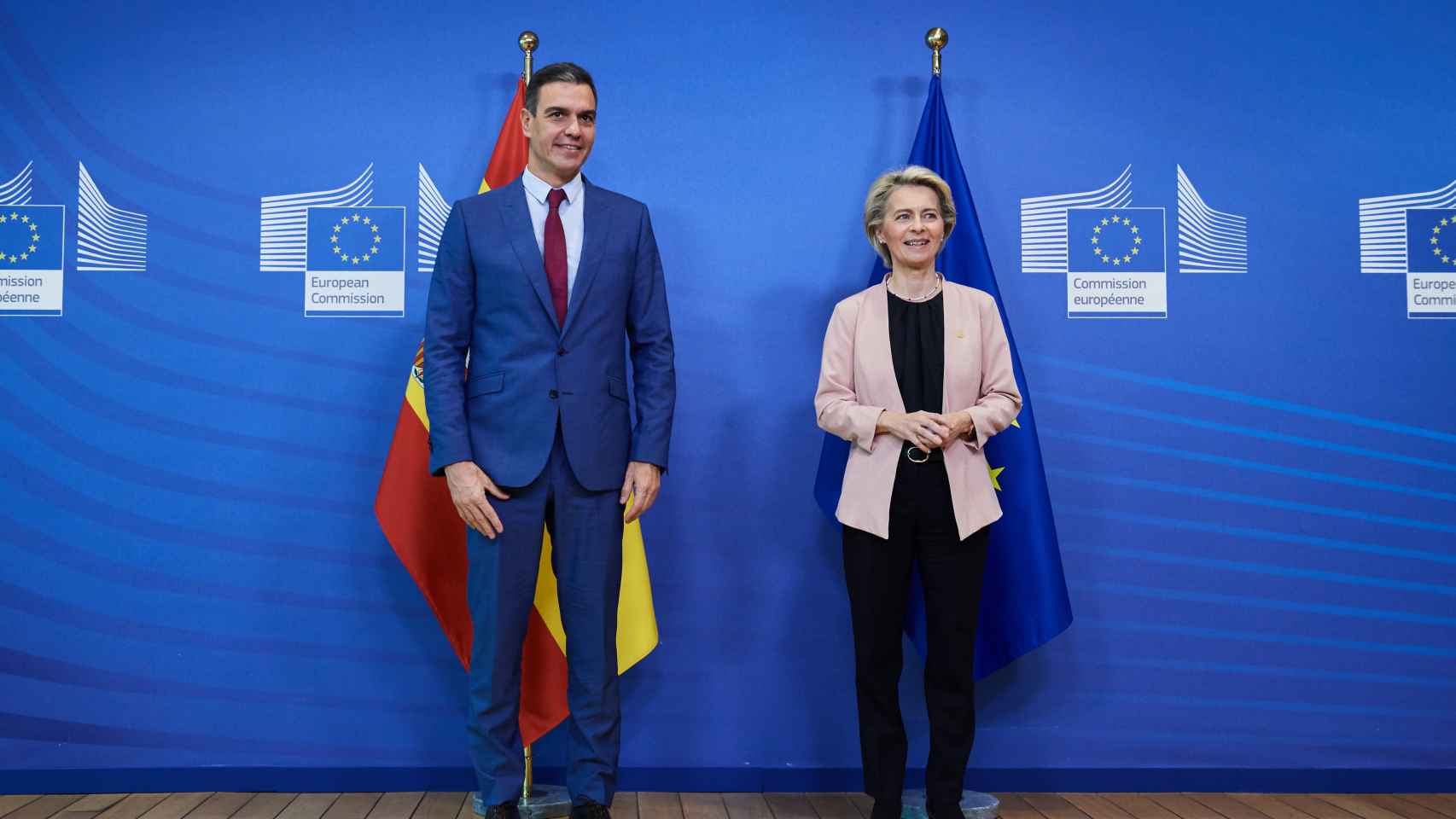 Pedro Sánchez y Ursula von der Leyen, durante una reunión en Bruselas en octubre de 2021