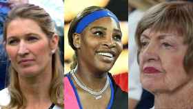 Las tenistas Stefanie Graf, Serena Williams y Margaret Court.