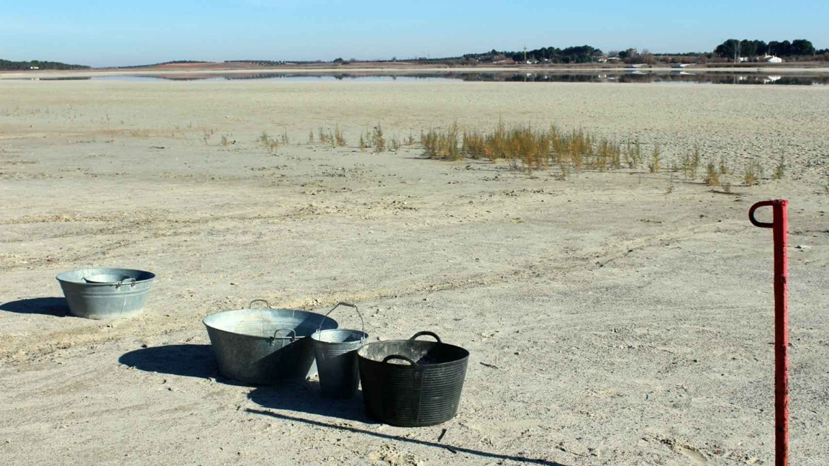 Una laguna seca en Villafranca (Toledo).