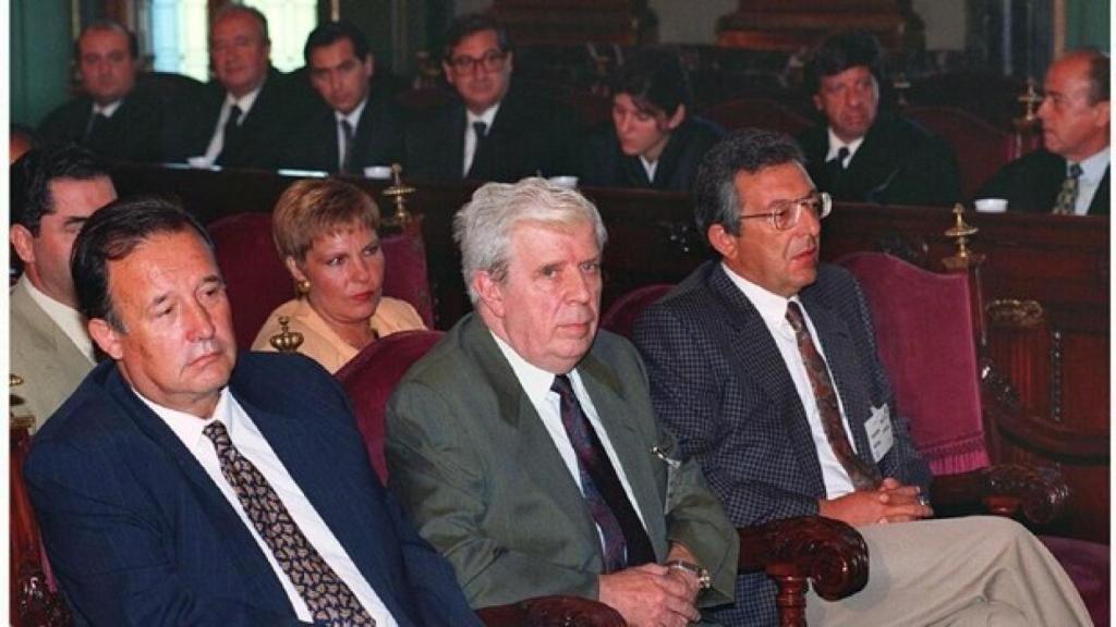 Acusados en el juicio del caso Filesa ante el Tribunal Supremo, en 1997./