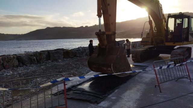 Obras en el puerto de Suevos