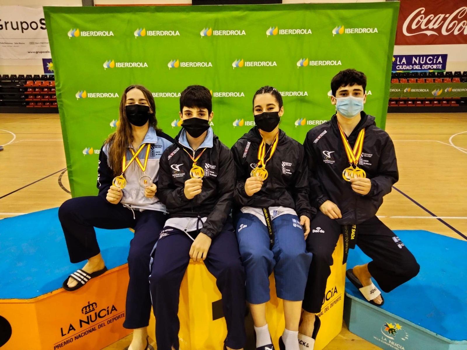 Los medallistas del Club Taekwondo Sada (Foto: Club Taekwondo Sada)