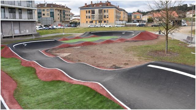 El circuito de pump track en Bertamiráns.