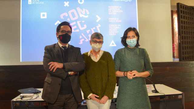 Jorge Soto, Beatriz Legerén e Ana Isabel Vázquez en la presentación del programa.