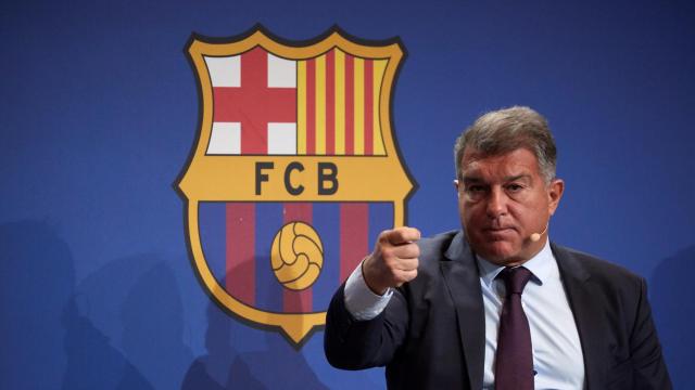 Joan Laporta, durante la presentación de los resultados de la 'Forensic'.
