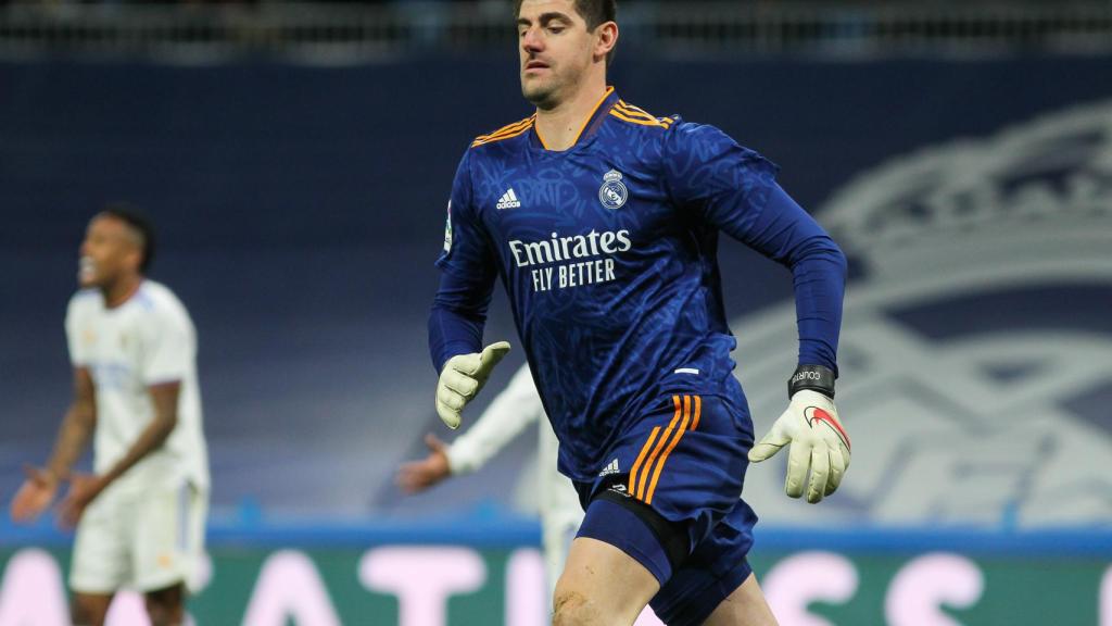 Thibaut Courtois, en un partido del Real Madrid de la temporada 2021/2022