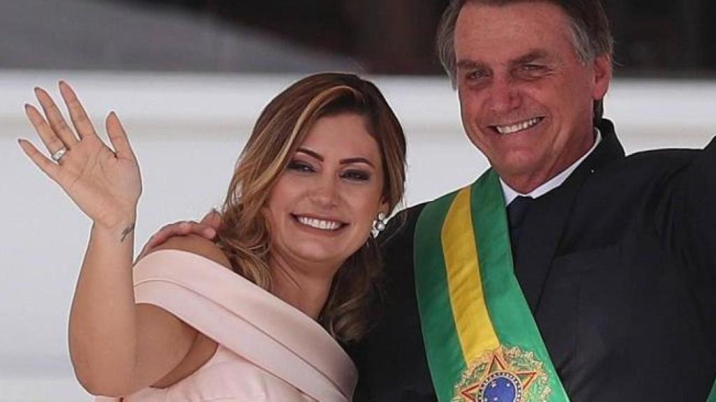 Michelle de Paula, la tercera mujer de Bolsonaro.