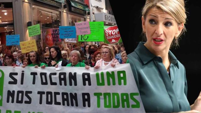 Las 'kellys' de Benidorm, contra la reforma laboral de Yolanda Díaz.