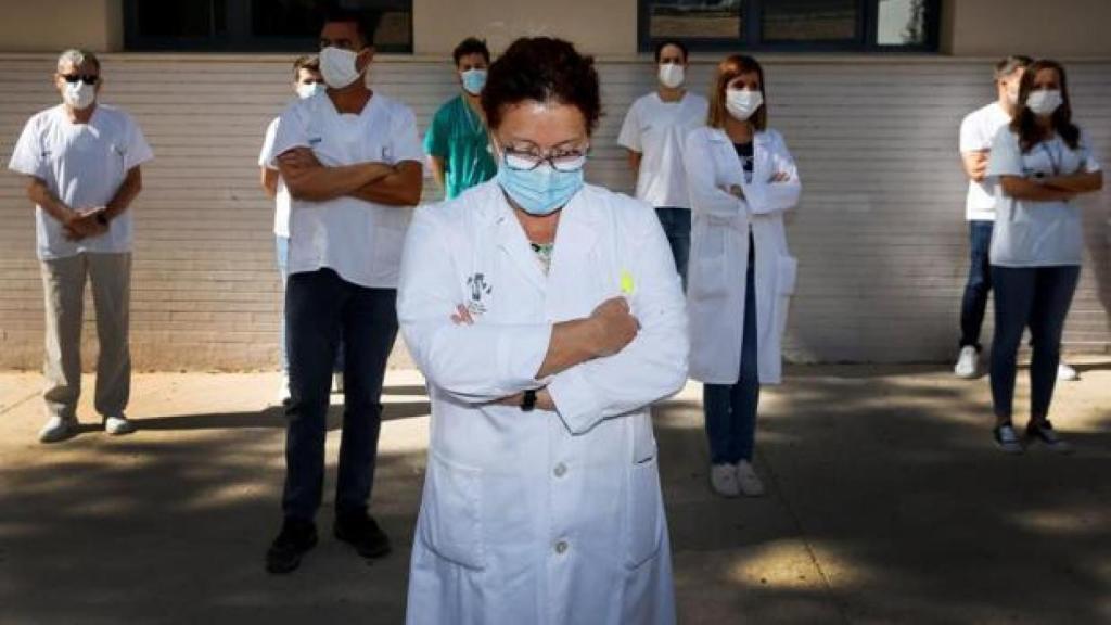 Protesta de médicos en el centro de salud de San Blas, en Alicante, en imagen de archivo.