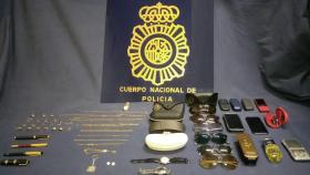 Objetos intervenidos por la Policía Nacional