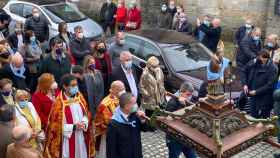 Procesión de San Blas en Vigo, con la presencia de varias autoridades.