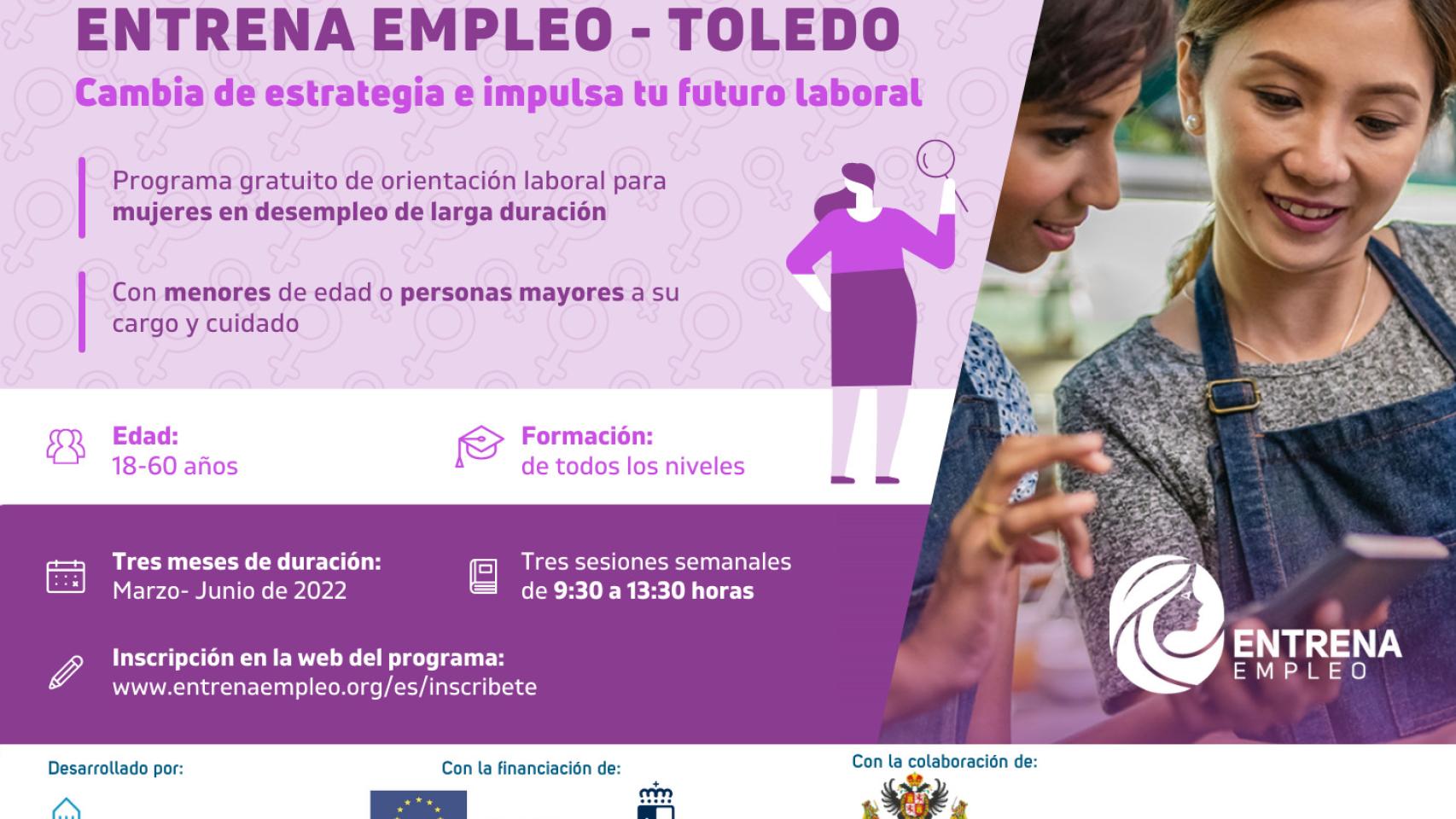 Toledo contará desde marzo con 'Entrena Empleo' para ayudar a mujeres paradas