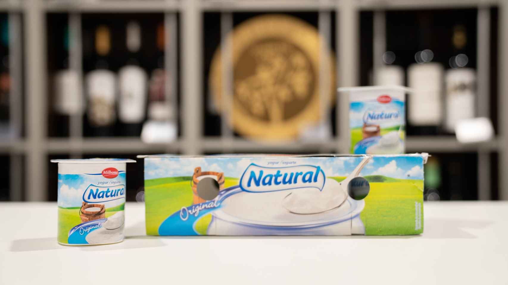 Los yogures naturales de Milbona, la marca blanca de productos lácteos de Lidl.